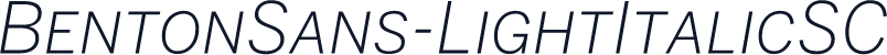 BentonSans-LightItalicSC