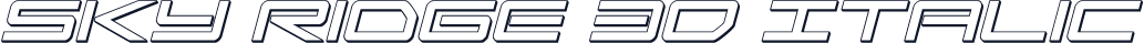 Sky Ridge 3D Italic