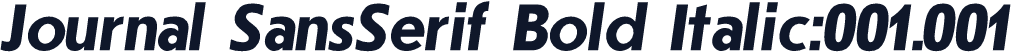 Journal SansSerif Bold Italic:001.001