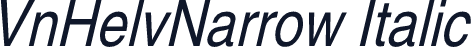 VnHelvNarrow Italic
