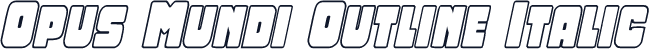 Opus Mundi Outline Italic