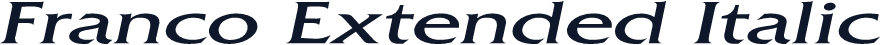 Franco Extended Italic