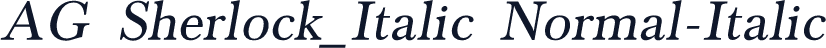 AG Sherlock_Italic Normal-Italic