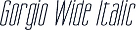 Gorgio Wide Italic