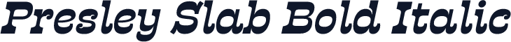 Presley Slab Bold Italic