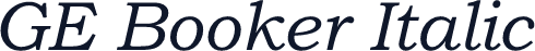 GE Booker Italic