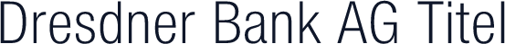 Dresdner Bank AG Titel