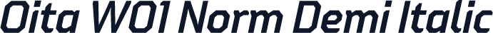 Oita W01 Norm Demi Italic