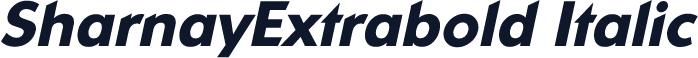 SharnayExtrabold Italic
