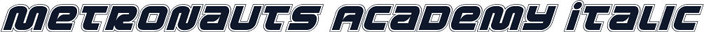 Metronauts Academy Italic