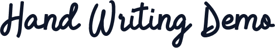 Hand Writing Demo