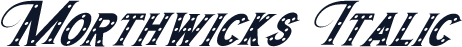 Morthwicks Italic