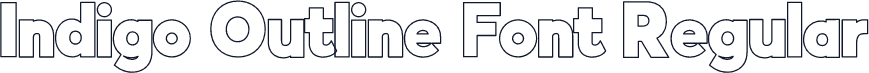 Indigo Outline Font Regular