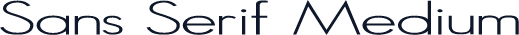Sans Serif Medium