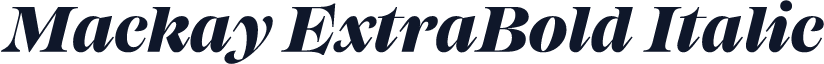 Mackay ExtraBold Italic