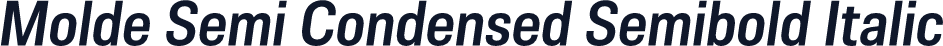 Molde Semi Condensed Semibold Italic