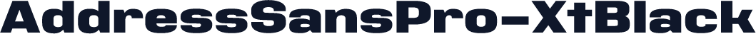 AddressSansPro-XtBlack