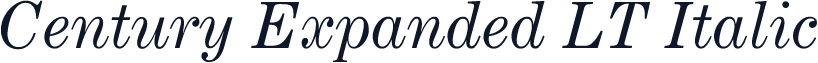 Century Expanded LT Italic