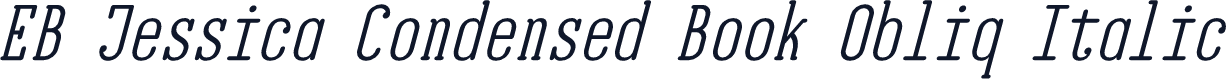 EB Jessica Condensed Book Obliq Italic