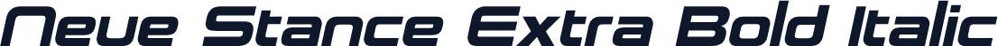 Neue Stance Extra Bold Italic