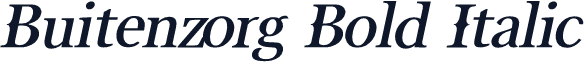 Buitenzorg Bold Italic
