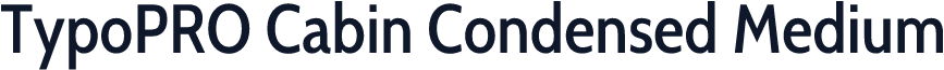 TypoPRO Cabin Condensed Medium