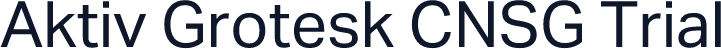 Aktiv Grotesk CNSG Trial