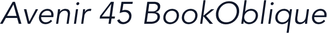 Avenir 45 BookOblique