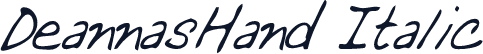 DeannasHand Italic