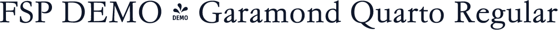 FSP DEMO - Garamond Quarto Regular