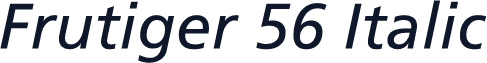 Frutiger 56 Italic