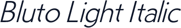 Bluto Light Italic