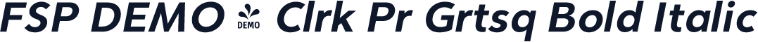 FSP DEMO - Clrk Pr Grtsq Bold Italic