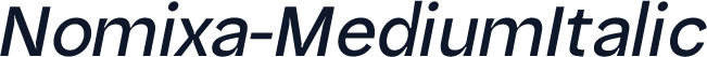 Nomixa-MediumItalic