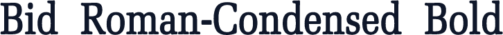 Bid Roman-Condensed Bold
