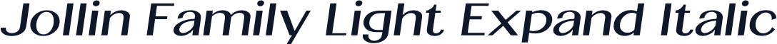 Jollin Family Light Expand Italic