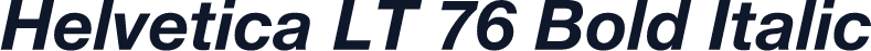 Helvetica LT 76 Bold Italic