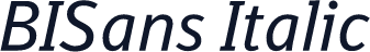 BISans Italic