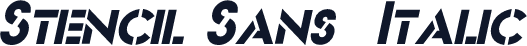 Stencil Sans  Italic