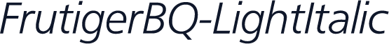 FrutigerBQ-LightItalic