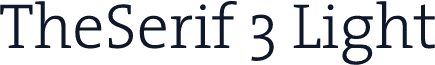TheSerif 3 Light