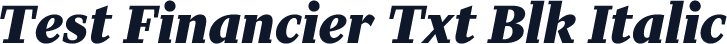 Test Financier Txt Blk Italic