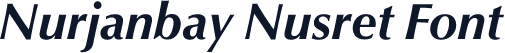 Nurjanbay Nusret Font