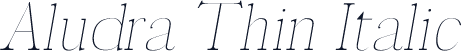 Aludra Thin Italic