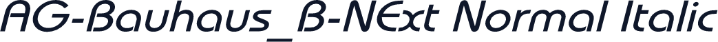 AG-Bauhaus_B-NExt Normal Italic