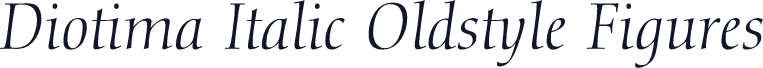Diotima Italic Oldstyle Figures