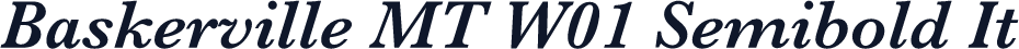 Baskerville MT W01 Semibold It