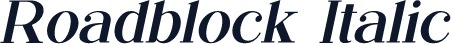 Roadblock Italic