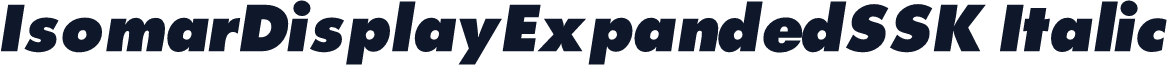 IsomarDisplayExpandedSSK Italic
