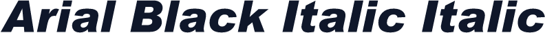Arial Black Italic Italic